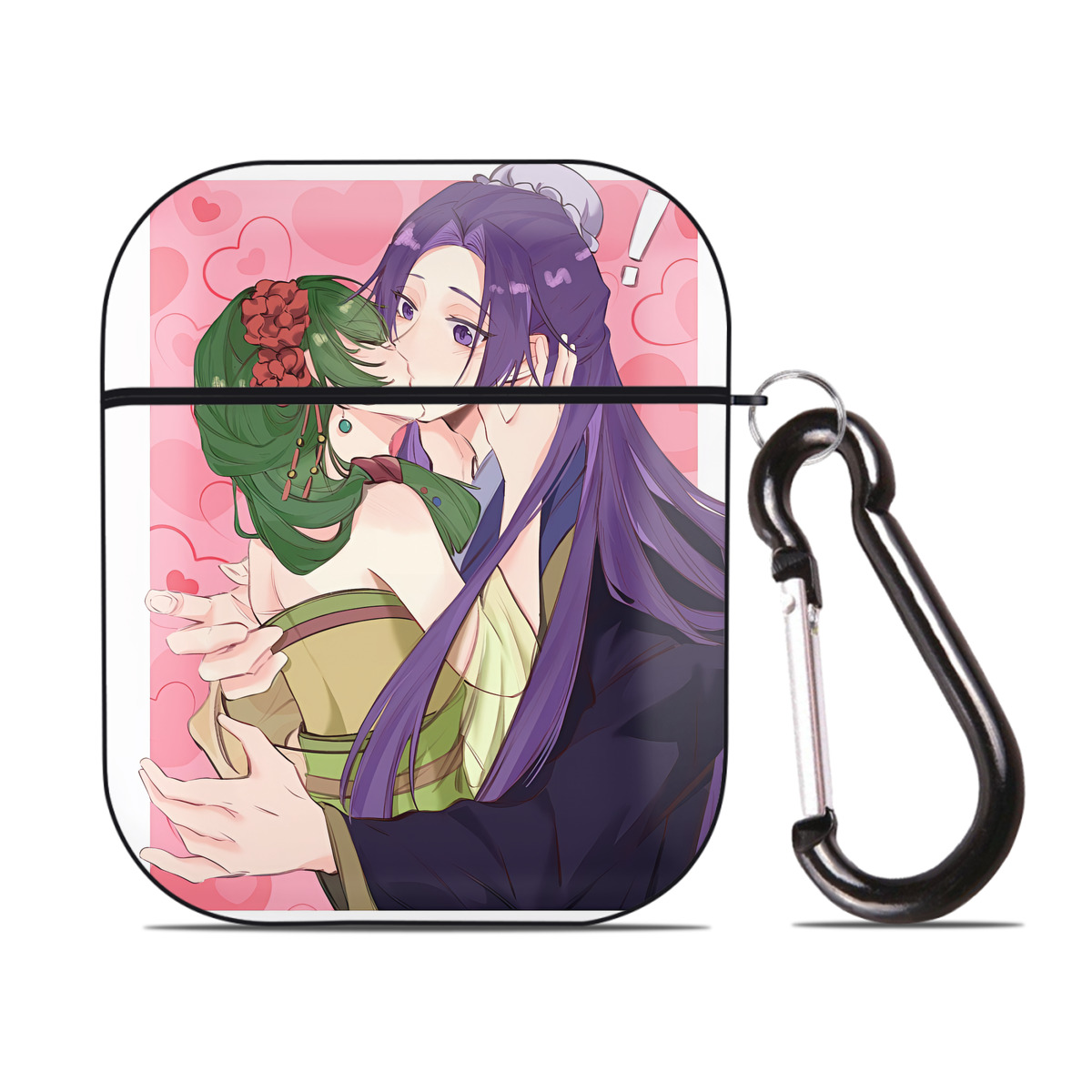 （画像用） 薬屋のひとりごと The Apothecary Diaries AirPods 第2世代保護ケース ハードシェル ブラック 耐衝撃・防指紋・カラビナ付き