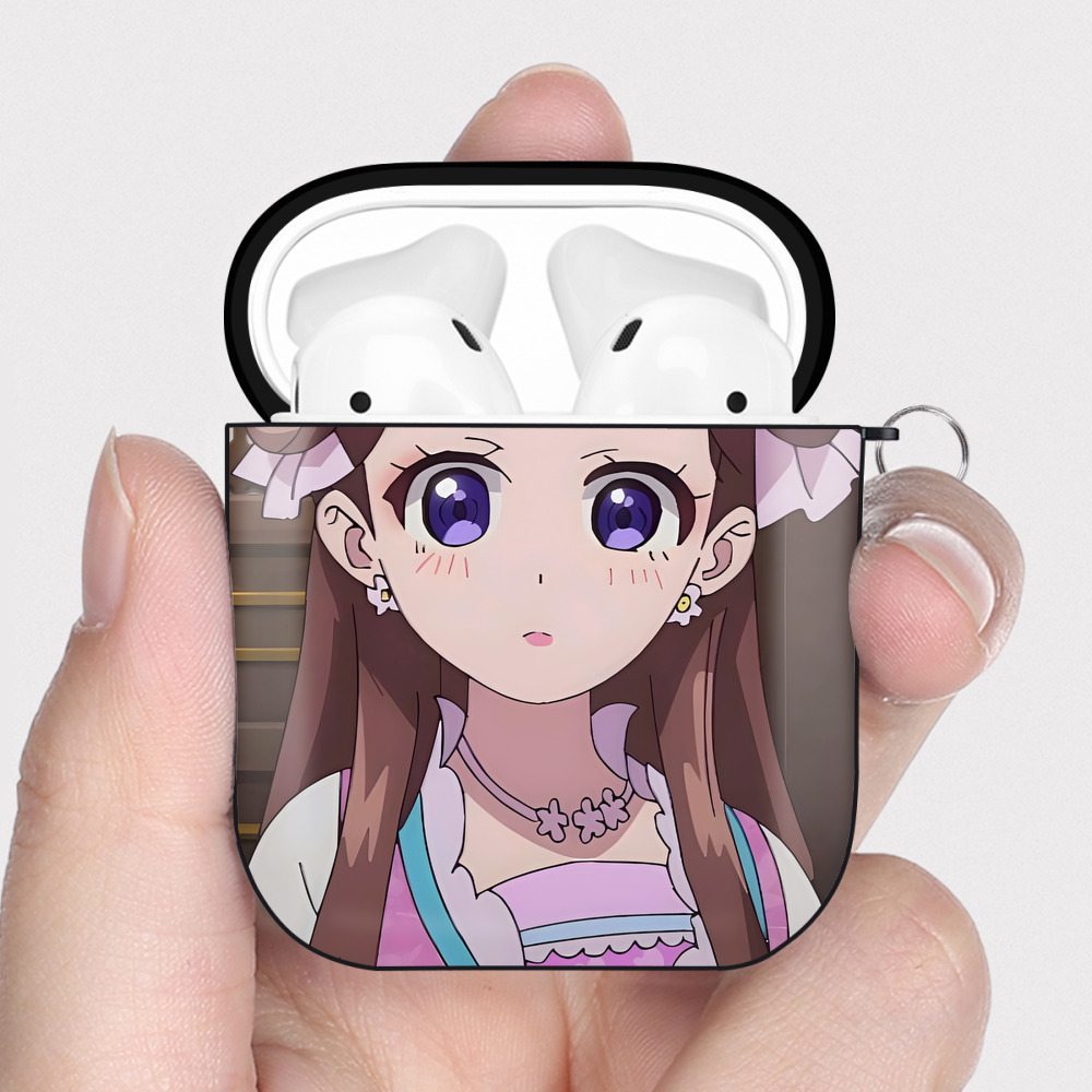 （画像用） 薬屋のひとりごと The Apothecary Diaries AirPods 第2世代保護ケース ハードシェル ブラック 耐衝撃・防指紋・カラビナ付き