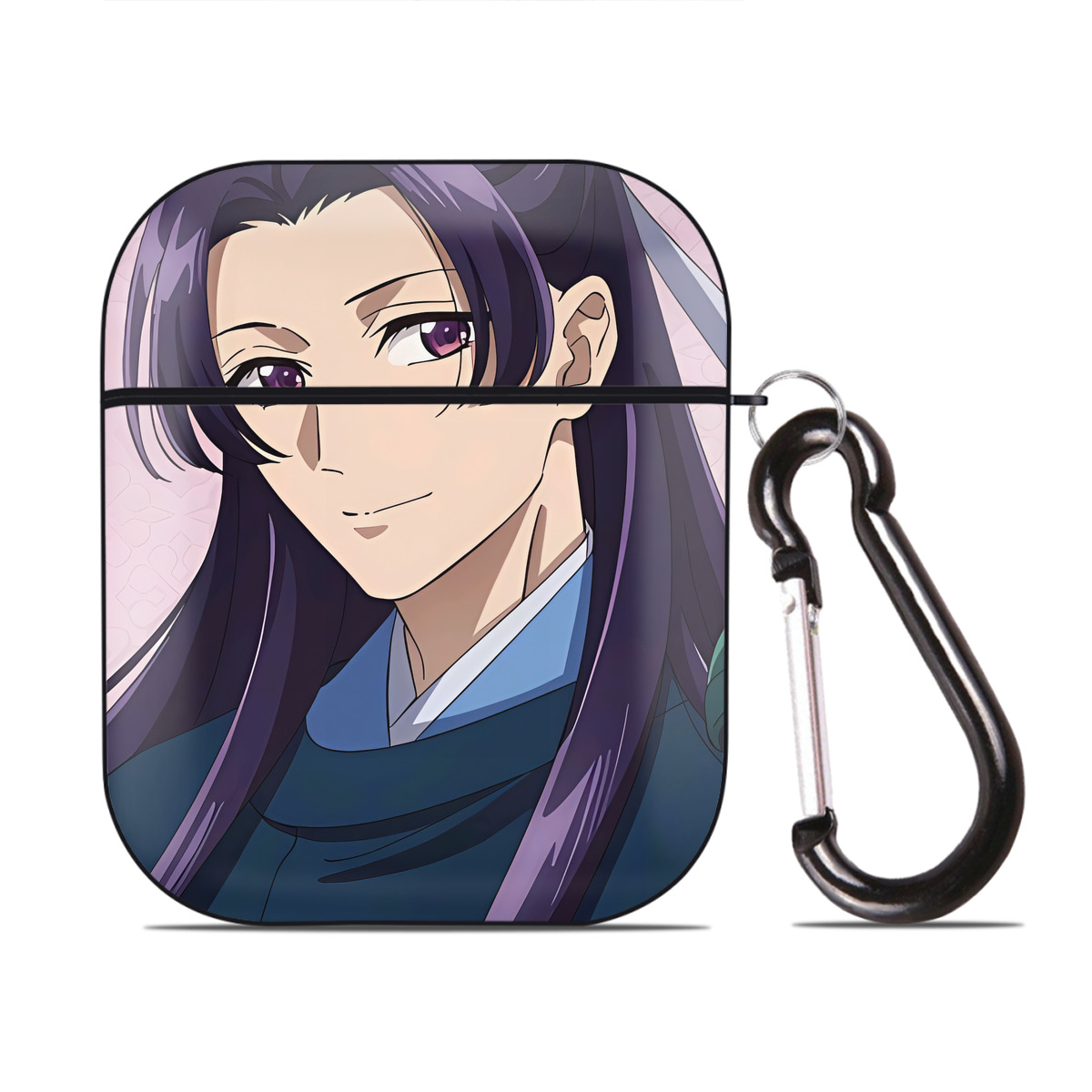 （画像用） 薬屋のひとりごと The Apothecary Diaries AirPods 第2世代保護ケース ハードシェル ブラック 耐衝撃・防指紋・カラビナ付き