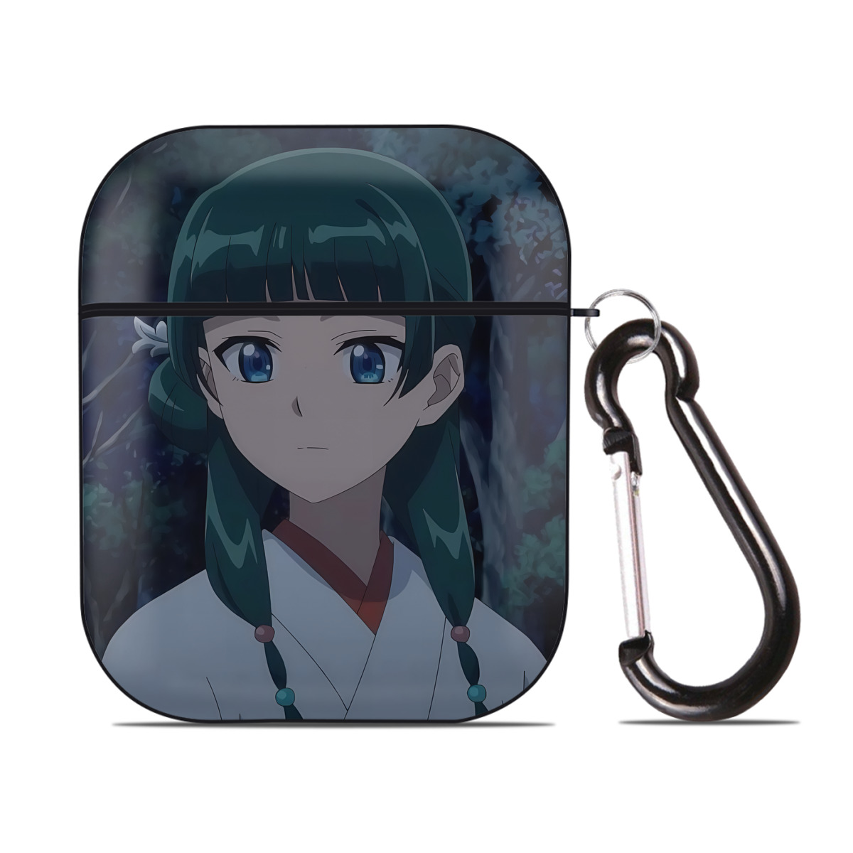 （画像用） 薬屋のひとりごと The Apothecary Diaries AirPods 第2世代保護ケース ハードシェル ブラック 耐衝撃・防指紋・カラビナ付き