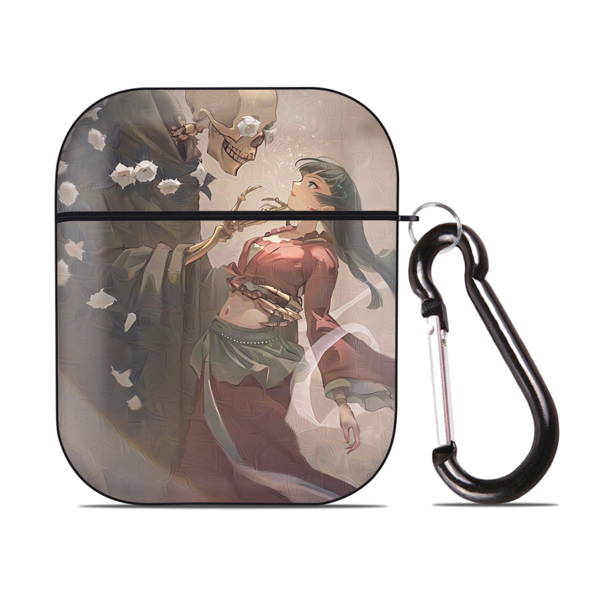 （画像用） 薬屋のひとりごと The Apothecary Diaries AirPods 第2世代保護ケース ハードシェル ブラック 耐衝撃・防指紋・カラビナ付き