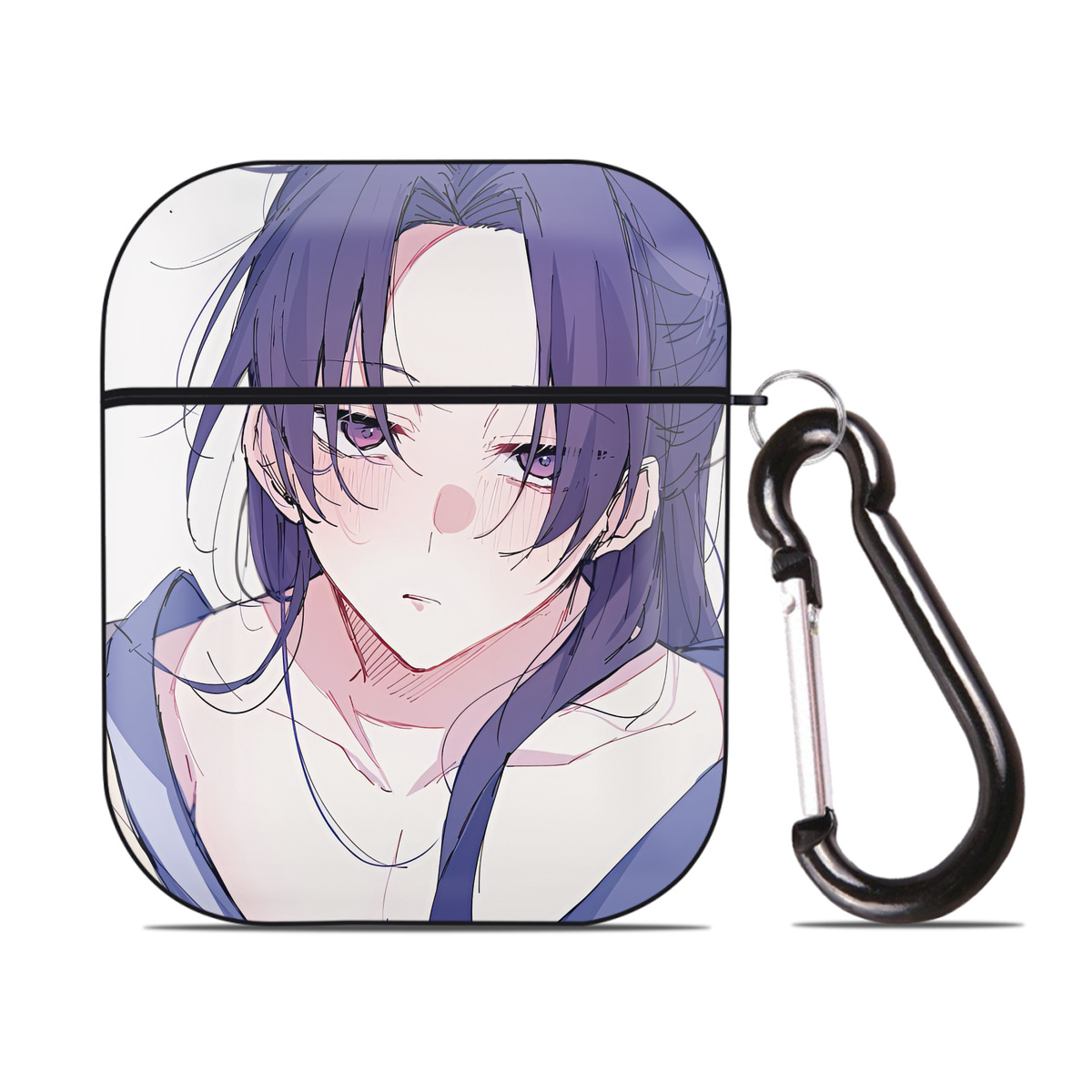 （画像用） 薬屋のひとりごと The Apothecary Diaries AirPods 第2世代保護ケース ハードシェル ブラック 耐衝撃・防指紋・カラビナ付き