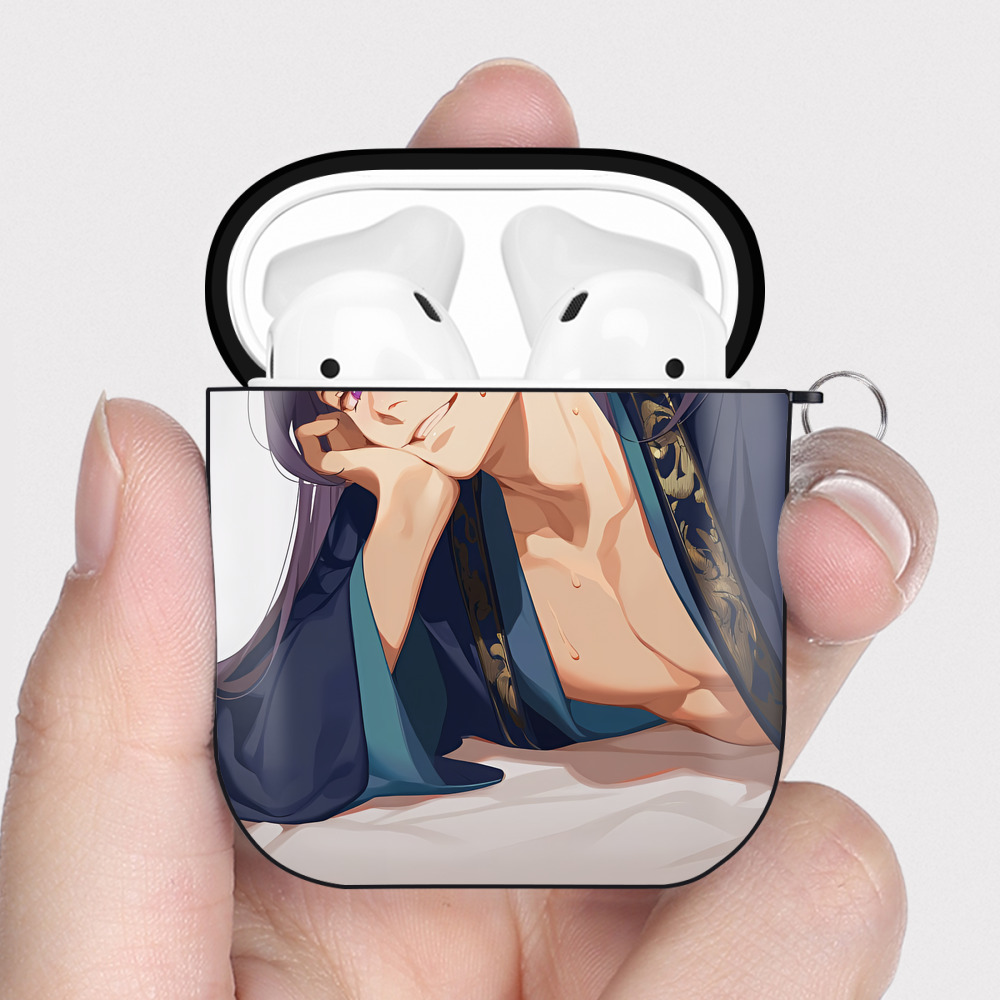 （画像用） 薬屋のひとりごと The Apothecary Diaries AirPods 第2世代保護ケース ハードシェル ブラック 耐衝撃・防指紋・カラビナ付き