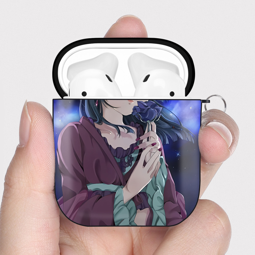（画像用） 薬屋のひとりごと The Apothecary Diaries AirPods 第2世代保護ケース ハードシェル ブラック 耐衝撃・防指紋・カラビナ付き