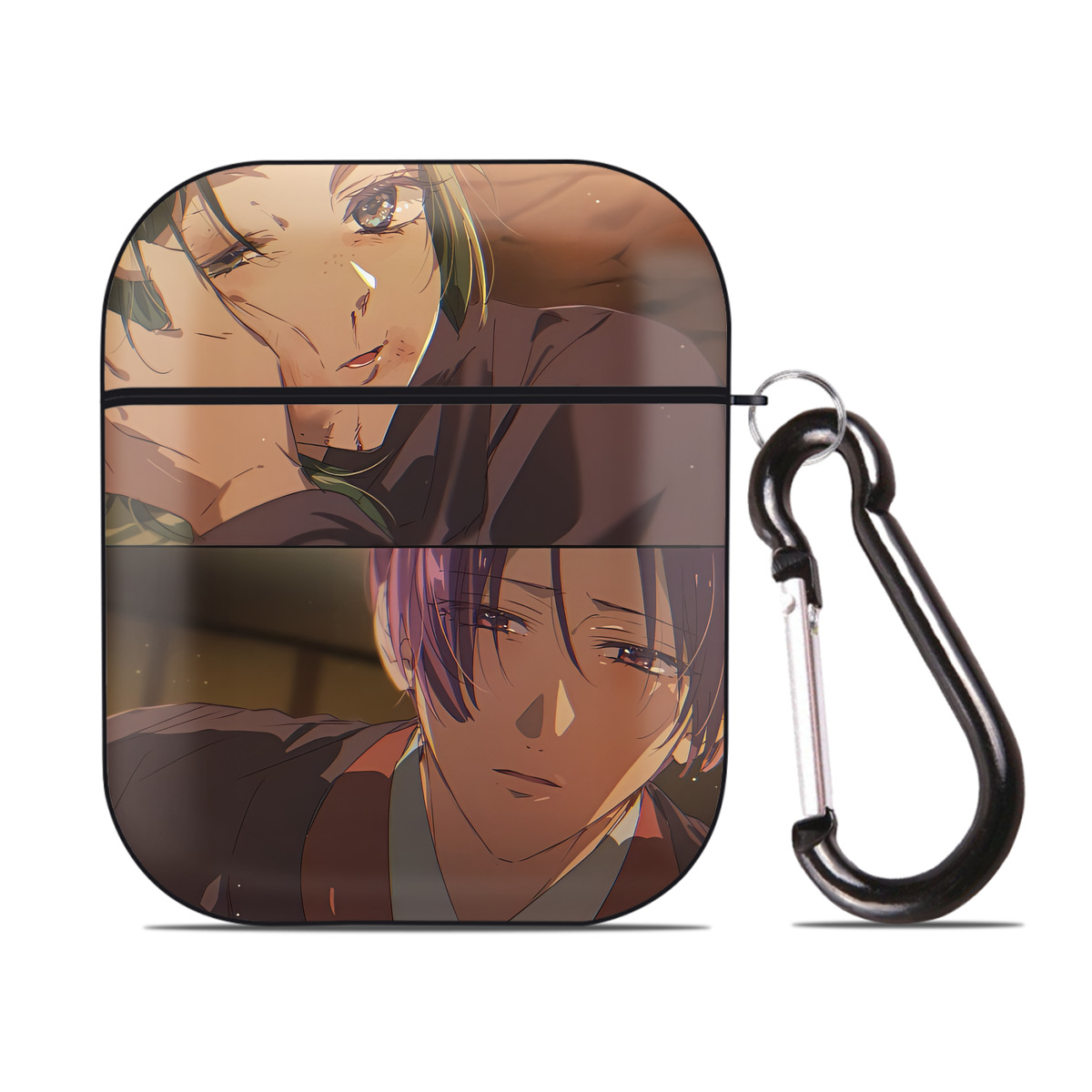 （画像用） 薬屋のひとりごと The Apothecary Diaries AirPods 第2世代保護ケース ハードシェル ブラック 耐衝撃・防指紋・カラビナ付き