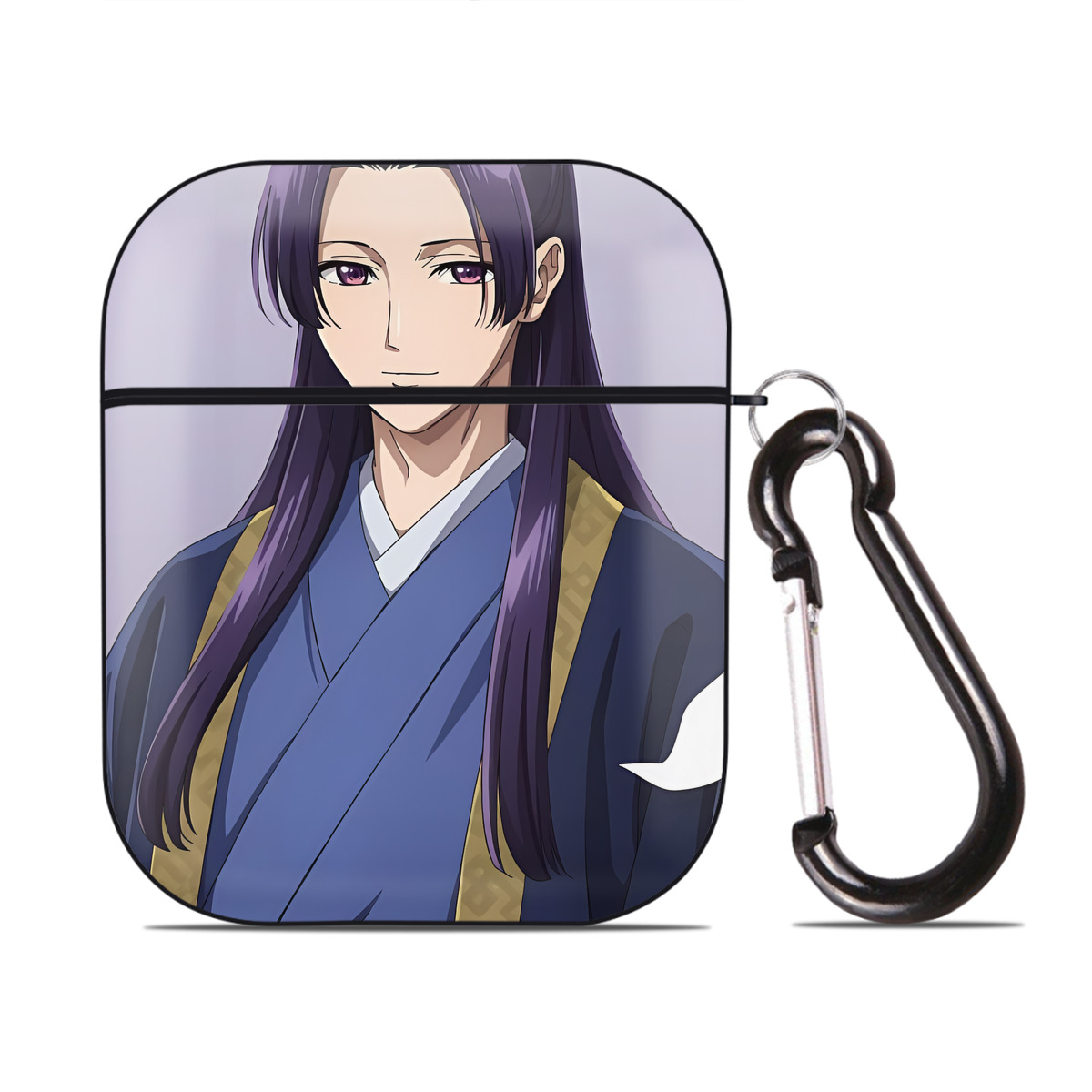（画像用） 薬屋のひとりごと The Apothecary Diaries AirPods 第2世代保護ケース ハードシェル ブラック 耐衝撃・防指紋・カラビナ付き