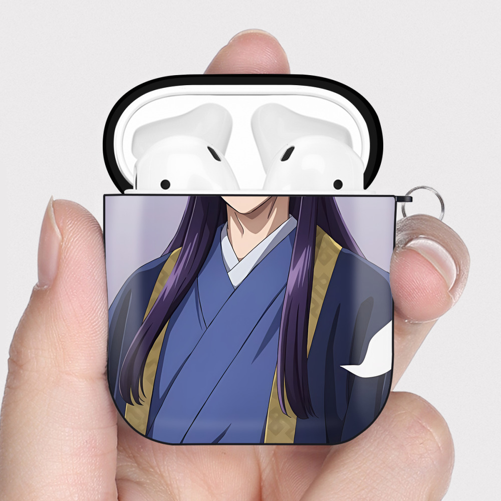 （画像用） 薬屋のひとりごと The Apothecary Diaries AirPods 第2世代保護ケース ハードシェル ブラック 耐衝撃・防指紋・カラビナ付き