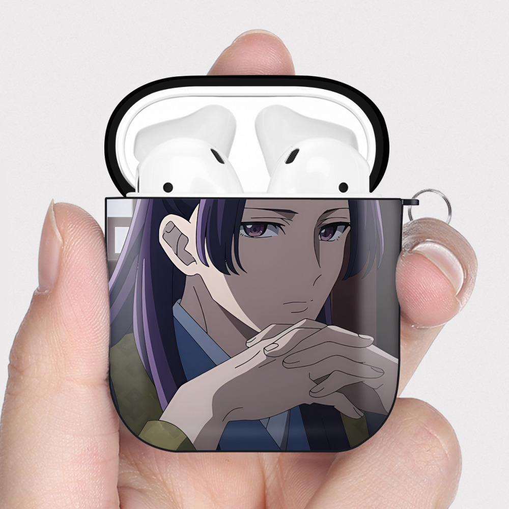 （画像用） 薬屋のひとりごと The Apothecary Diaries AirPods 第2世代保護ケース ハードシェル ブラック 耐衝撃・防指紋・カラビナ付き