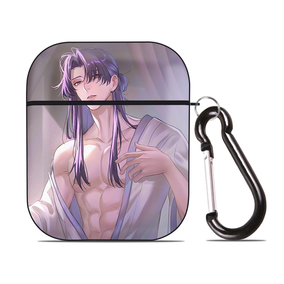 （画像用） 薬屋のひとりごと The Apothecary Diaries AirPods 第2世代保護ケース ハードシェル ブラック 耐衝撃・防指紋・カラビナ付き