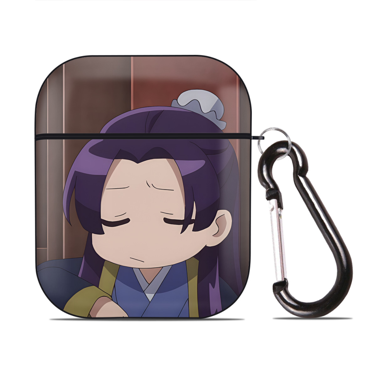 （画像用） 薬屋のひとりごと The Apothecary Diaries AirPods 第2世代保護ケース ハードシェル ブラック 耐衝撃・防指紋・カラビナ付き