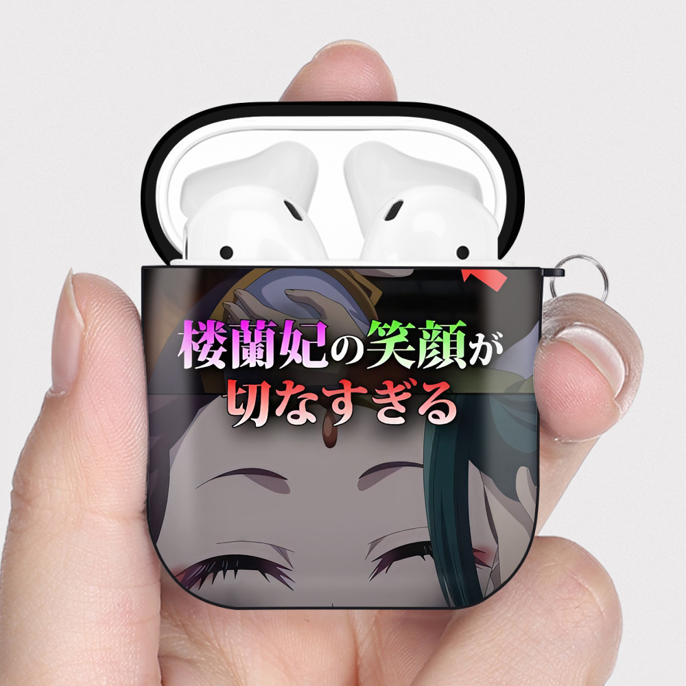 （画像用） 薬屋のひとりごと The Apothecary Diaries AirPods 第2世代保護ケース ハードシェル ブラック 耐衝撃・防指紋・カラビナ付き