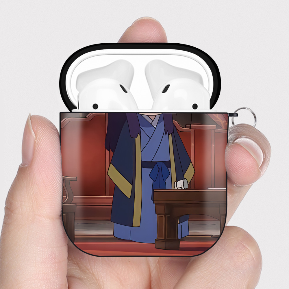（画像用） 薬屋のひとりごと The Apothecary Diaries AirPods 第2世代保護ケース ハードシェル ブラック 耐衝撃・防指紋・カラビナ付き