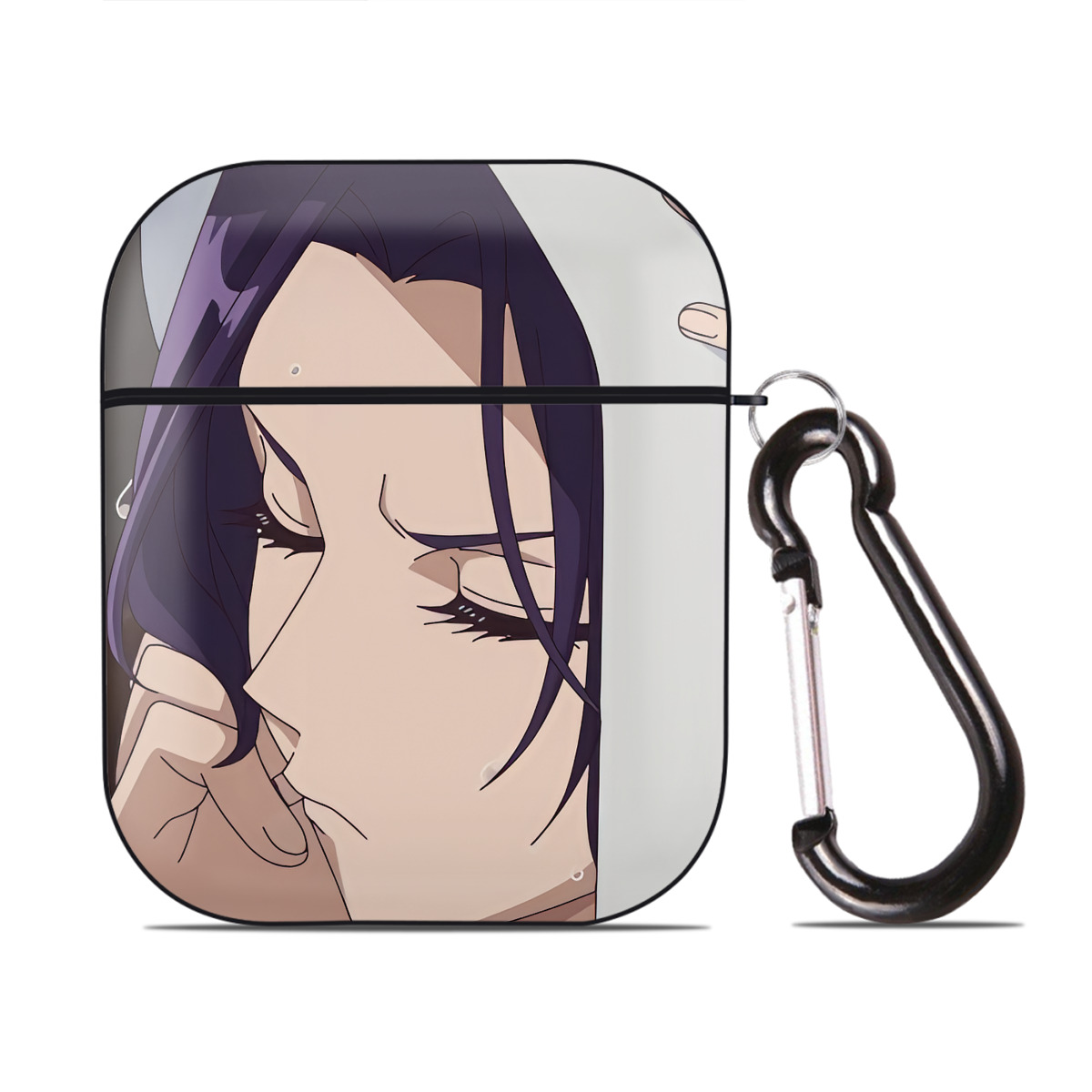 （画像用） 薬屋のひとりごと The Apothecary Diaries AirPods 第2世代保護ケース ハードシェル ブラック 耐衝撃・防指紋・カラビナ付き