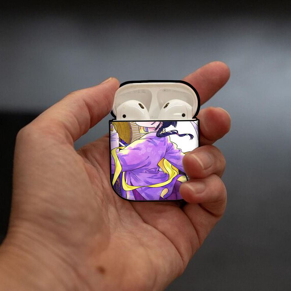 薬屋のひとりごと The Apothecary Diaries AirPods 第2世代保護ケース ハードシェル ブラック 耐衝撃・防指紋・カラビナ付き