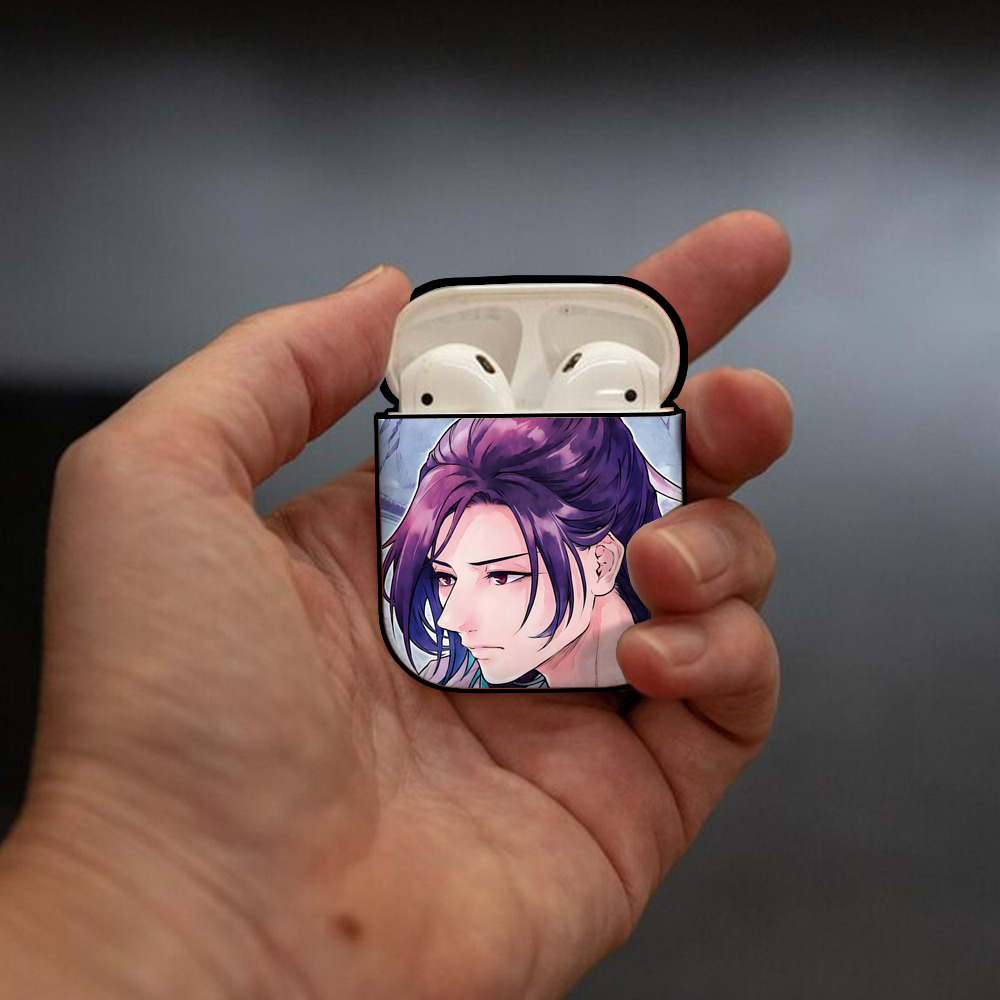 薬屋のひとりごと The Apothecary Diaries AirPods 第2世代保護ケース ハードシェル ブラック 耐衝撃・防指紋・カラビナ付き