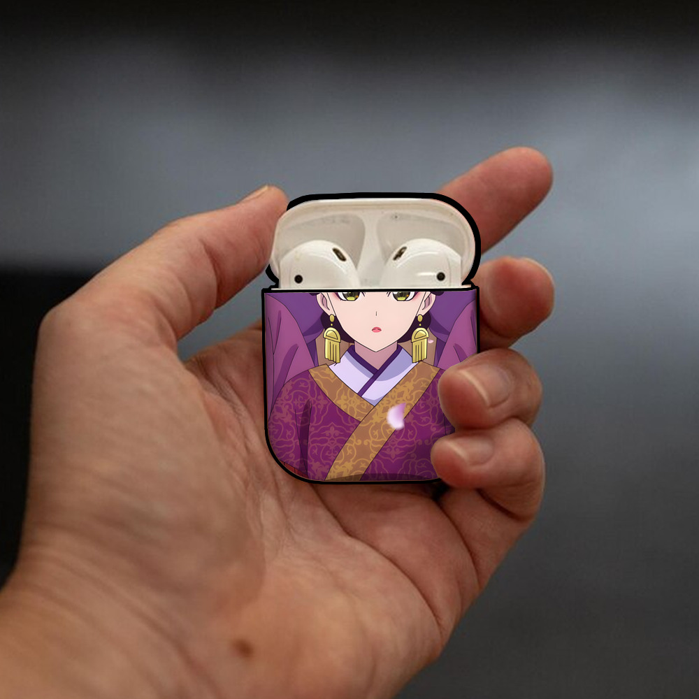 薬屋のひとりごと The Apothecary Diaries AirPods 第2世代保護ケース ハードシェル ブラック 耐衝撃・防指紋・カラビナ付き
