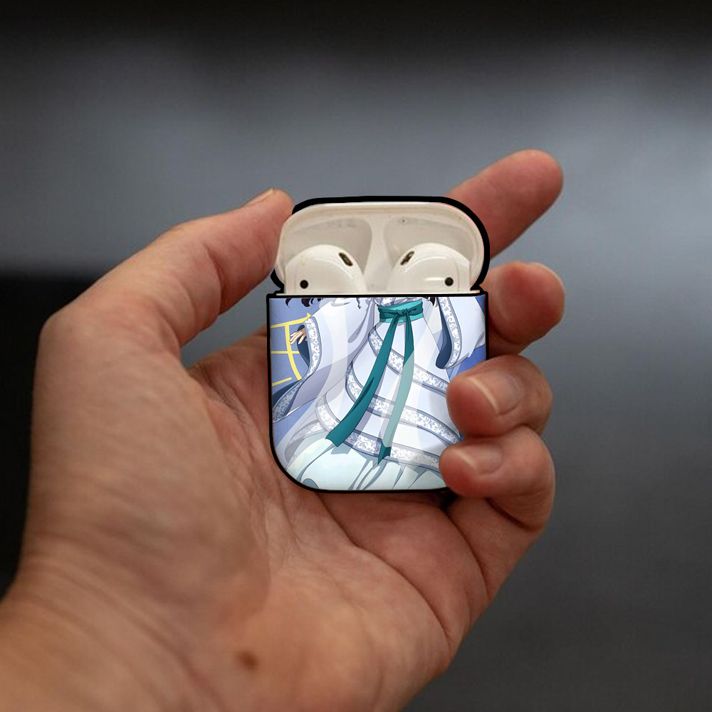 薬屋のひとりごと The Apothecary Diaries AirPods 第2世代保護ケース ハードシェル ブラック 耐衝撃・防指紋・カラビナ付き
