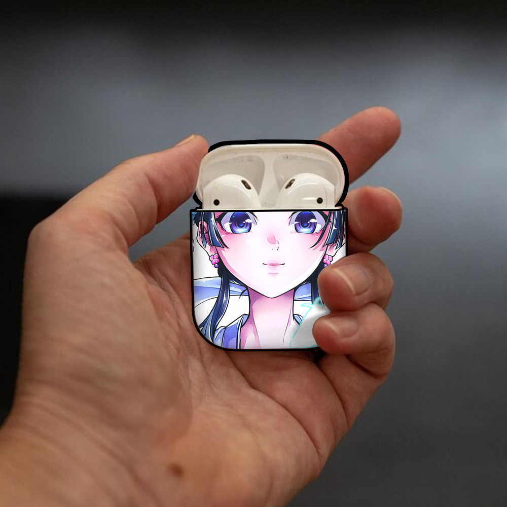 薬屋のひとりごと The Apothecary Diaries AirPods 第2世代保護ケース ハードシェル ブラック 耐衝撃・防指紋・カラビナ付き