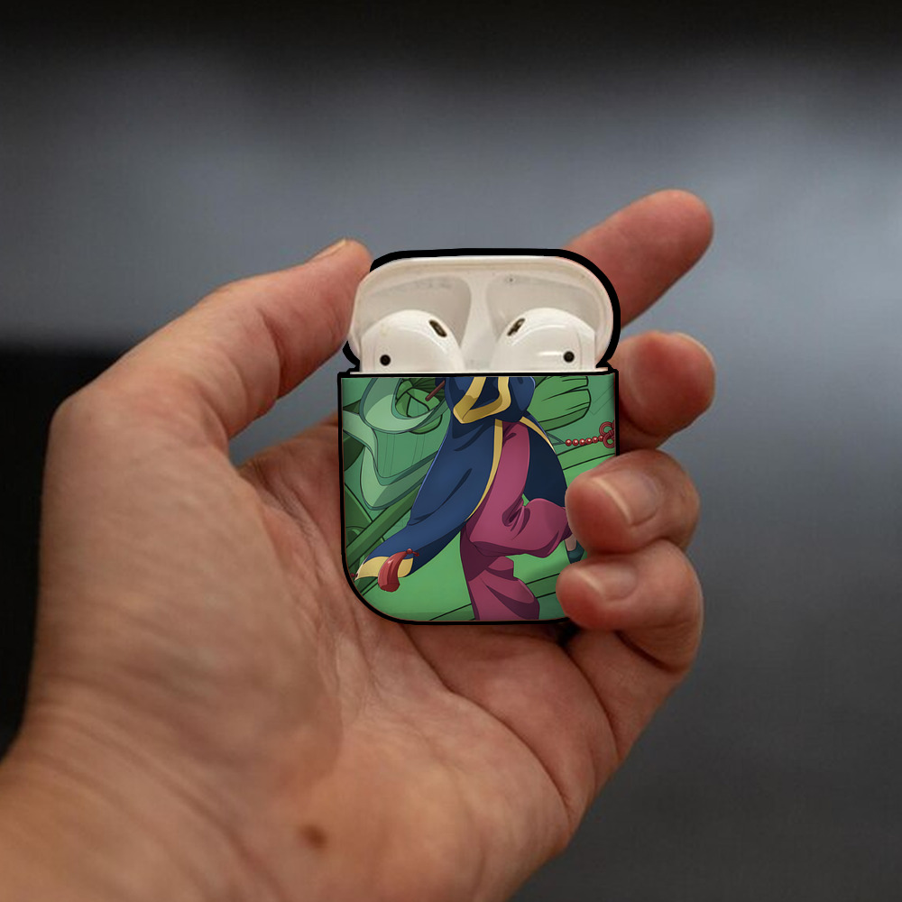 薬屋のひとりごと The Apothecary Diaries AirPods 第2世代保護ケース ハードシェル ブラック 耐衝撃・防指紋・カラビナ付き