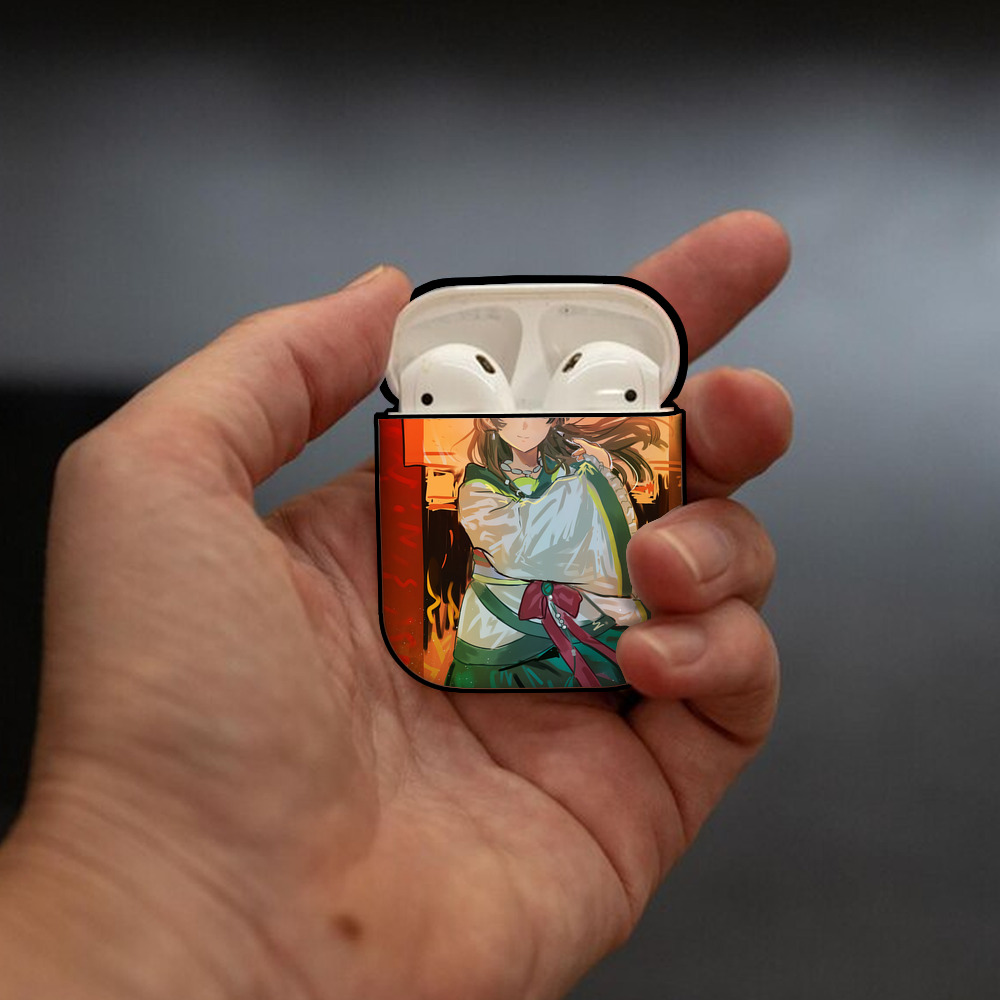 薬屋のひとりごと The Apothecary Diaries AirPods 第2世代保護ケース ハードシェル ブラック 耐衝撃・防指紋・カラビナ付き