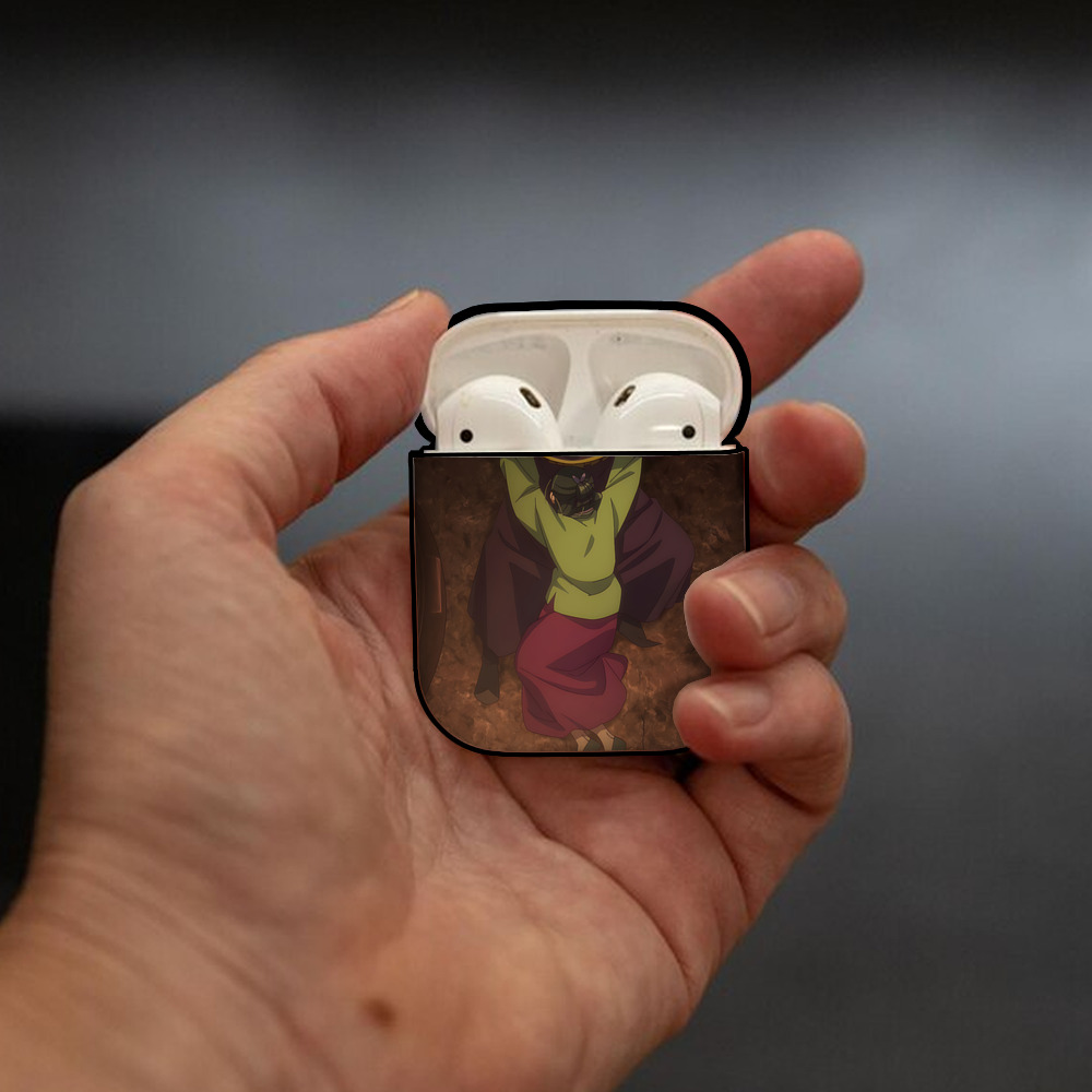 薬屋のひとりごと The Apothecary Diaries AirPods 第2世代保護ケース ハードシェル ブラック 耐衝撃・防指紋・カラビナ付き
