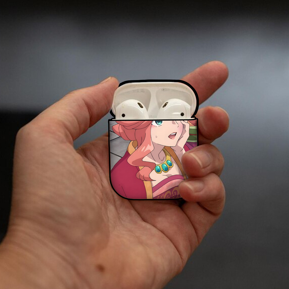 薬屋のひとりごと The Apothecary Diaries AirPods 第2世代保護ケース ハードシェル ブラック 耐衝撃・防指紋・カラビナ付き