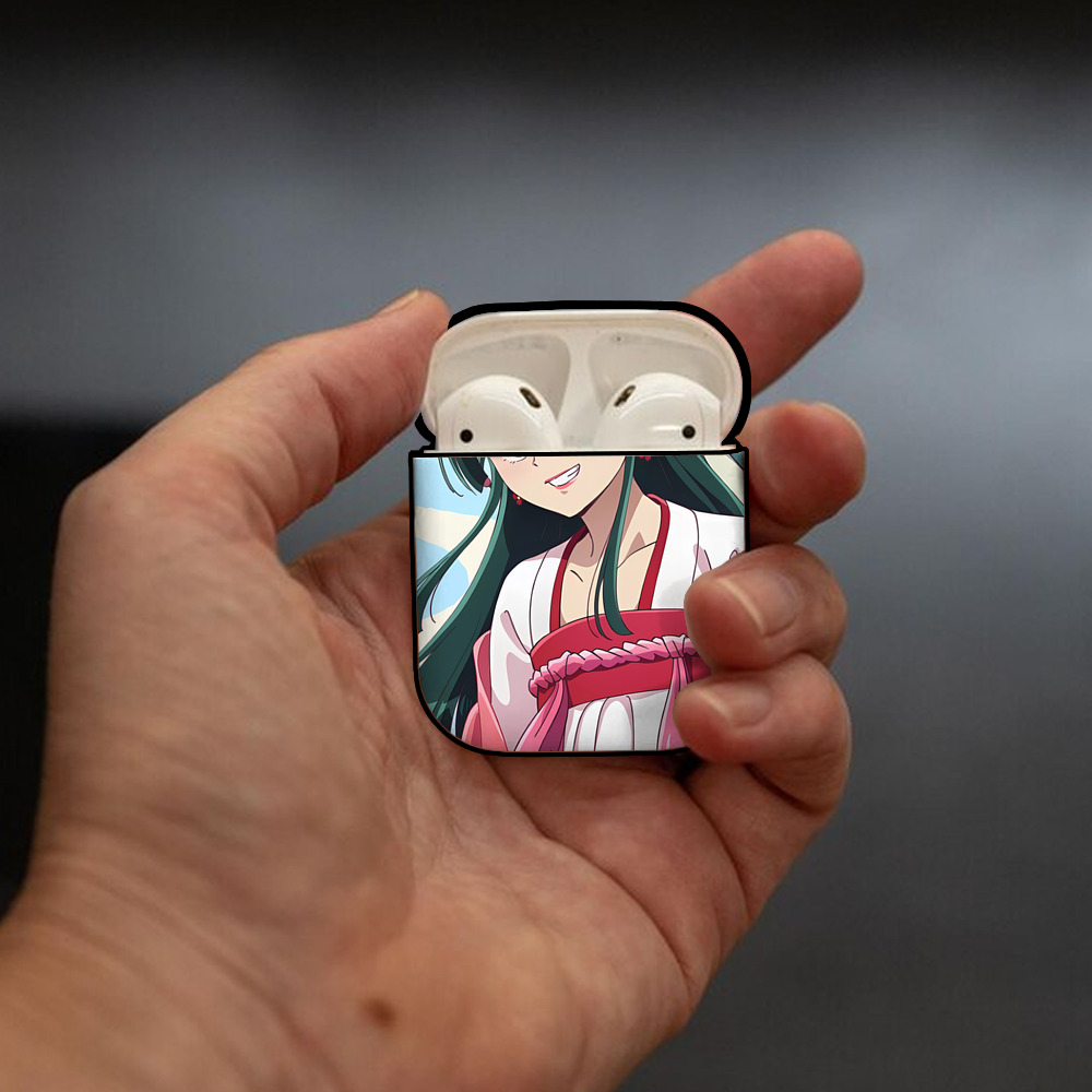 薬屋のひとりごと The Apothecary Diaries AirPods 第2世代保護ケース ハードシェル ブラック 耐衝撃・防指紋・カラビナ付き