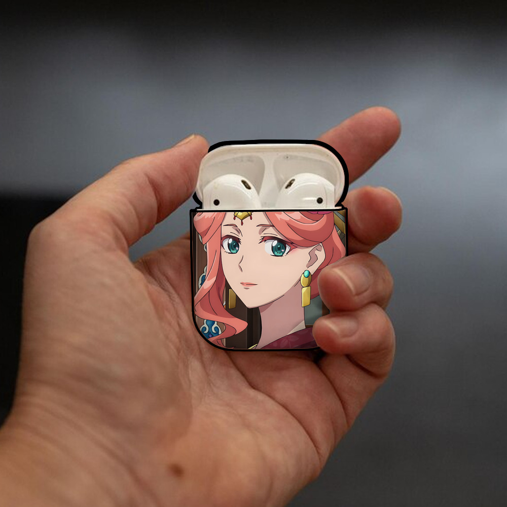薬屋のひとりごと The Apothecary Diaries AirPods 第2世代保護ケース ハードシェル ブラック 耐衝撃・防指紋・カラビナ付き