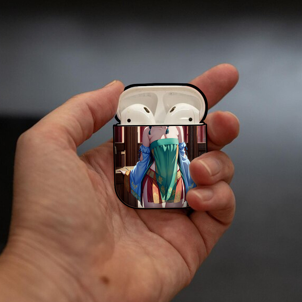 薬屋のひとりごと The Apothecary Diaries AirPods 第2世代保護ケース ハードシェル ブラック 耐衝撃・防指紋・カラビナ付き