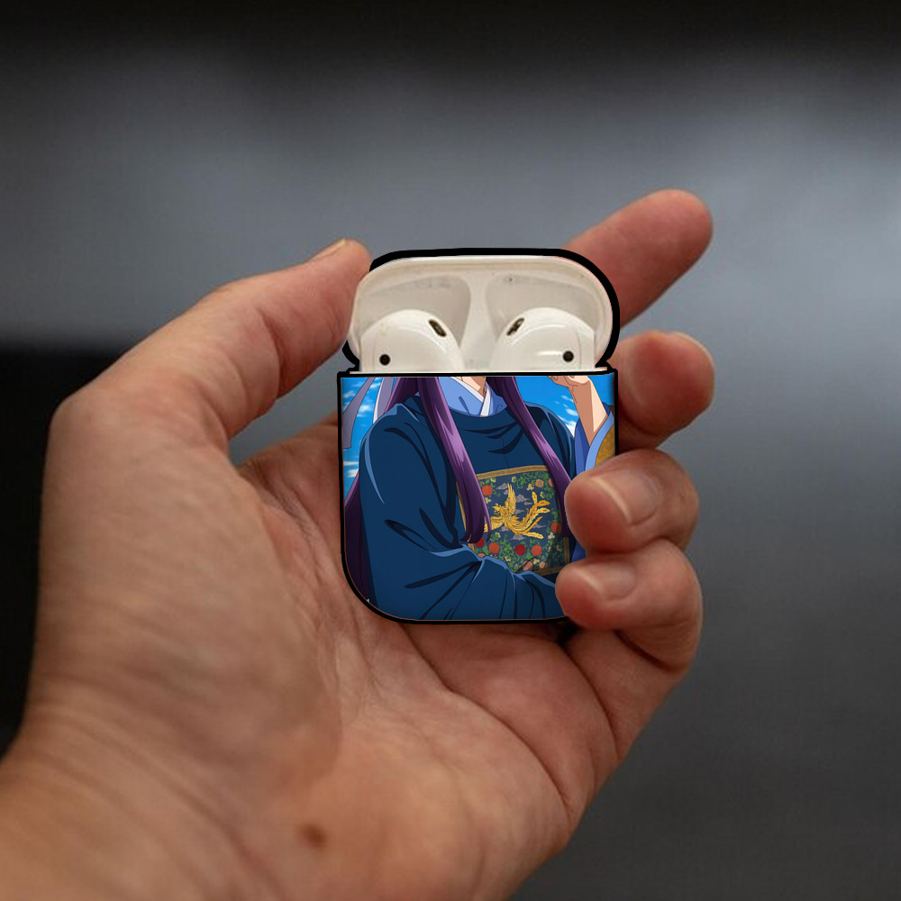 薬屋のひとりごと The Apothecary Diaries AirPods 第2世代保護ケース ハードシェル ブラック 耐衝撃・防指紋・カラビナ付き