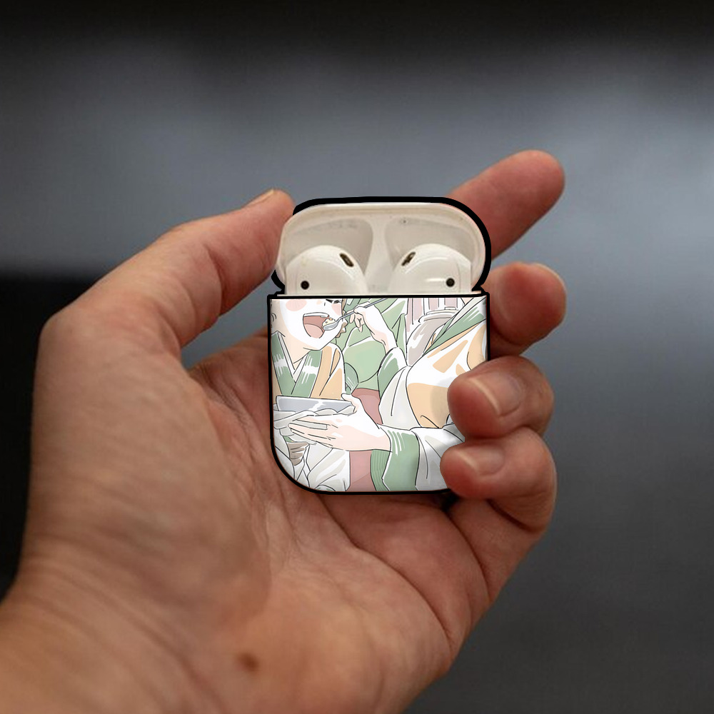 薬屋のひとりごと The Apothecary Diaries AirPods 第2世代保護ケース ハードシェル ブラック 耐衝撃・防指紋・カラビナ付き