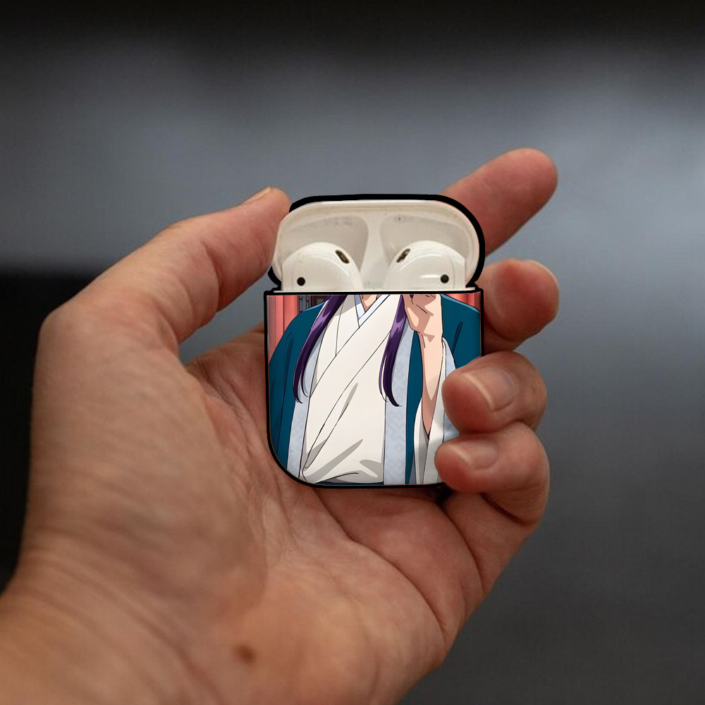 薬屋のひとりごと The Apothecary Diaries AirPods 第2世代保護ケース ハードシェル ブラック 耐衝撃・防指紋・カラビナ付き