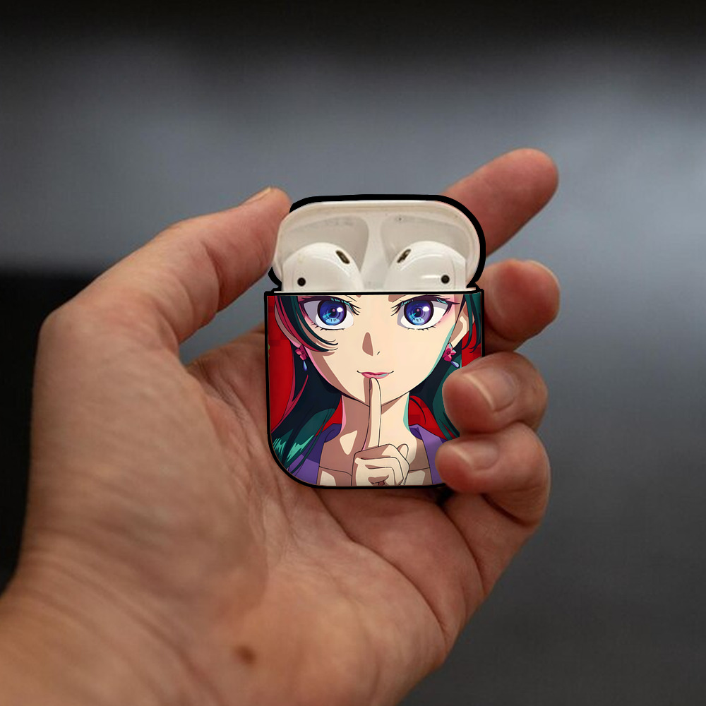 薬屋のひとりごと The Apothecary Diaries AirPods 第2世代保護ケース ハードシェル ブラック 耐衝撃・防指紋・カラビナ付き