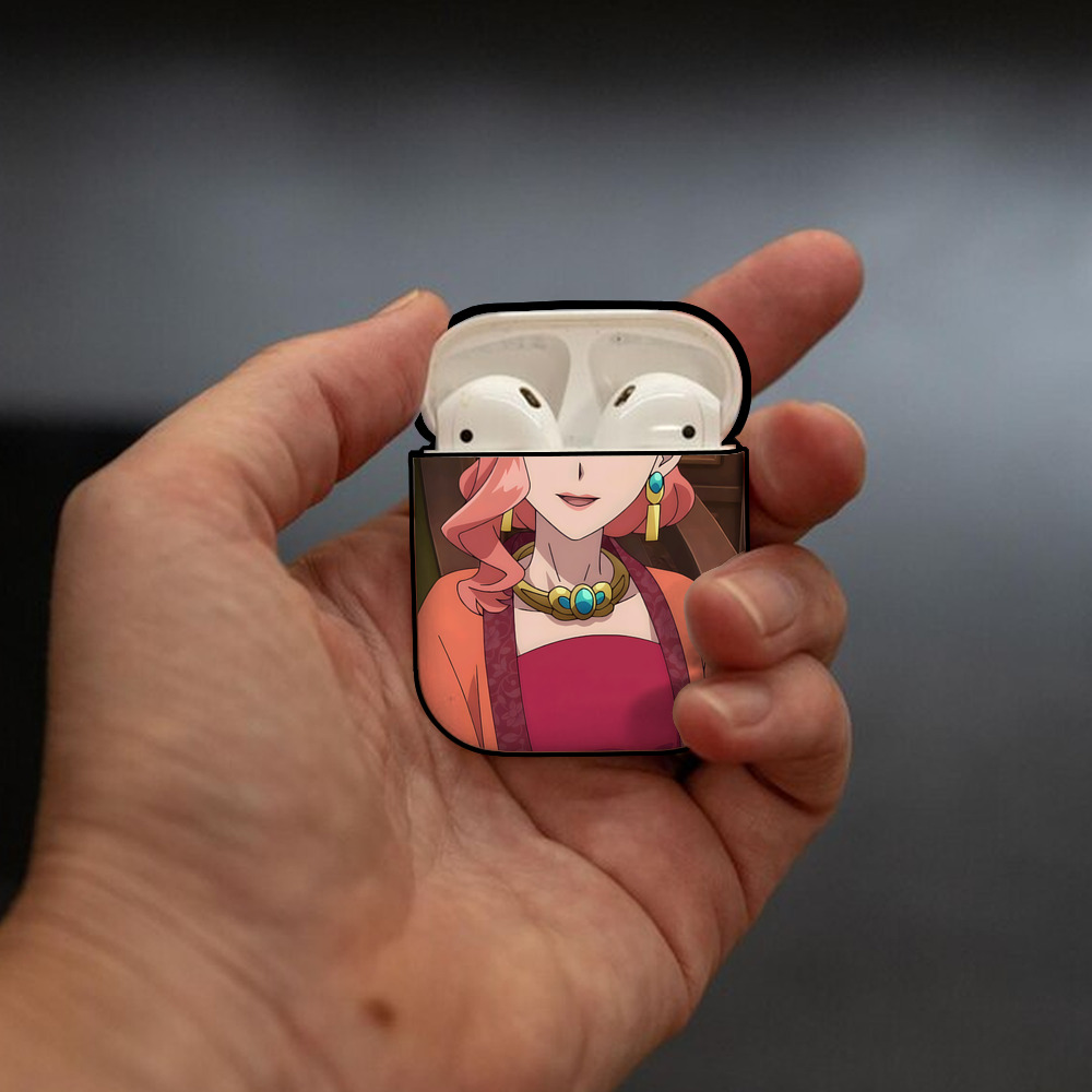 薬屋のひとりごと The Apothecary Diaries AirPods 第2世代保護ケース ハードシェル ブラック 耐衝撃・防指紋・カラビナ付き