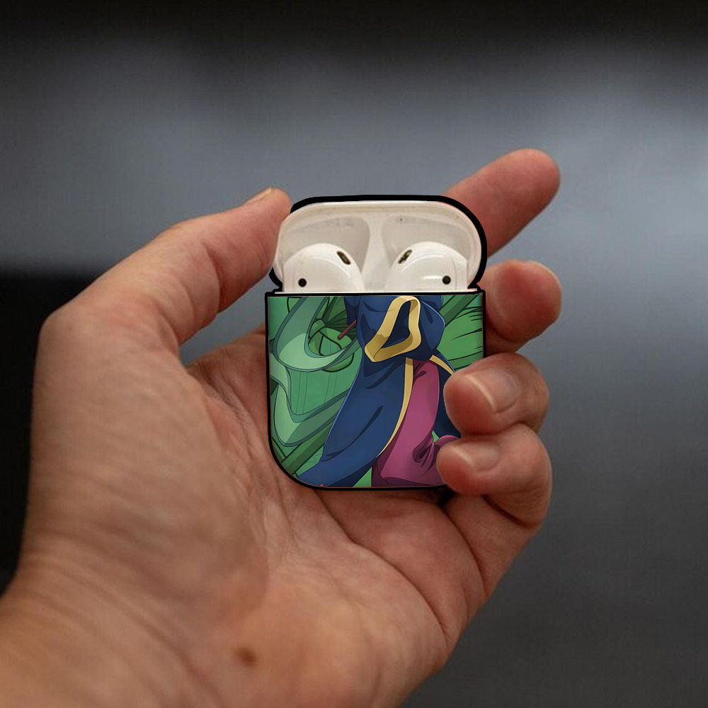 薬屋のひとりごと The Apothecary Diaries AirPods 第2世代保護ケース ハードシェル ブラック 耐衝撃・防指紋・カラビナ付き