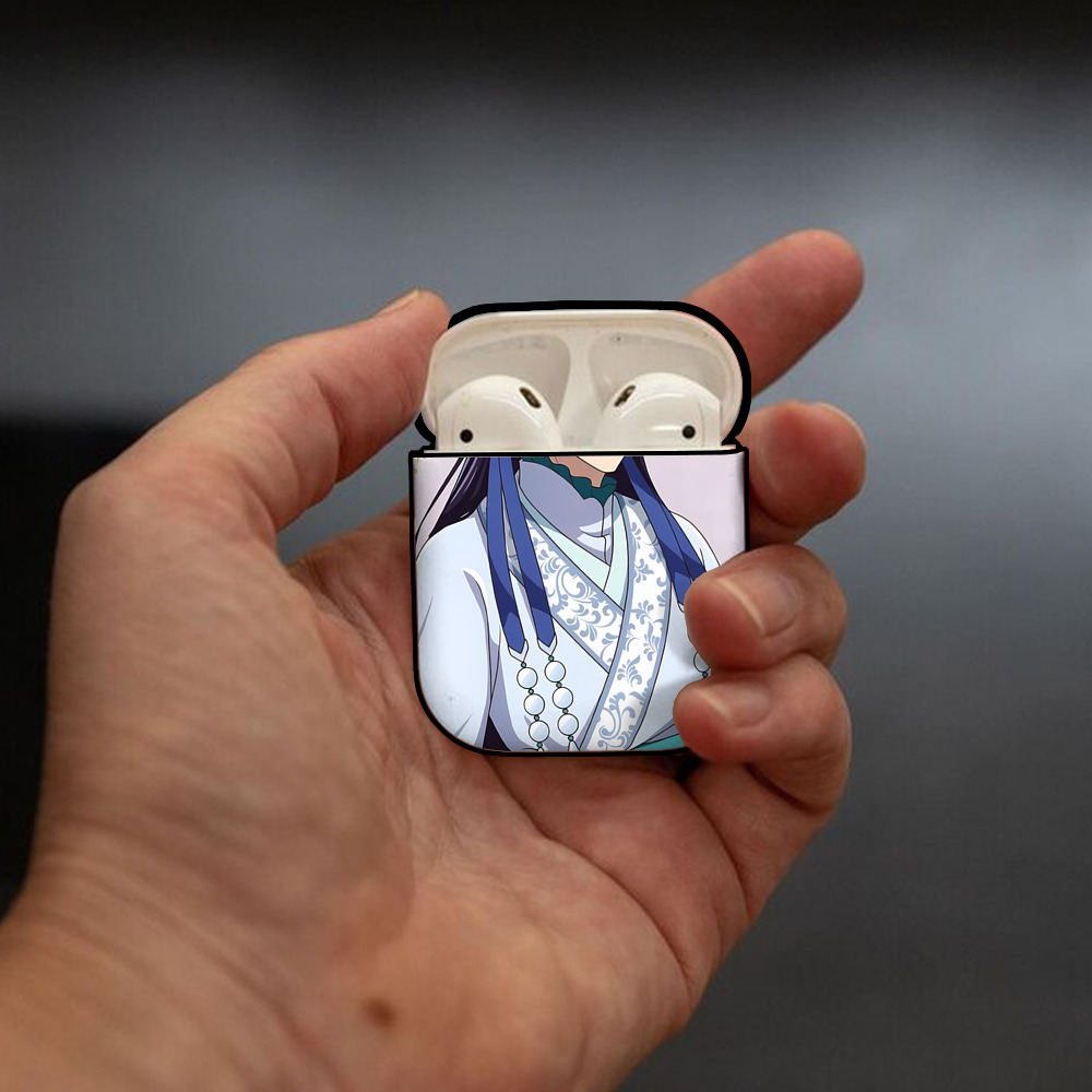 薬屋のひとりごと The Apothecary Diaries AirPods 第2世代保護ケース ハードシェル ブラック 耐衝撃・防指紋・カラビナ付き
