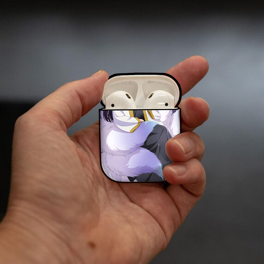 薬屋のひとりごと The Apothecary Diaries AirPods 第2世代保護ケース ハードシェル ブラック 耐衝撃・防指紋・カラビナ付き