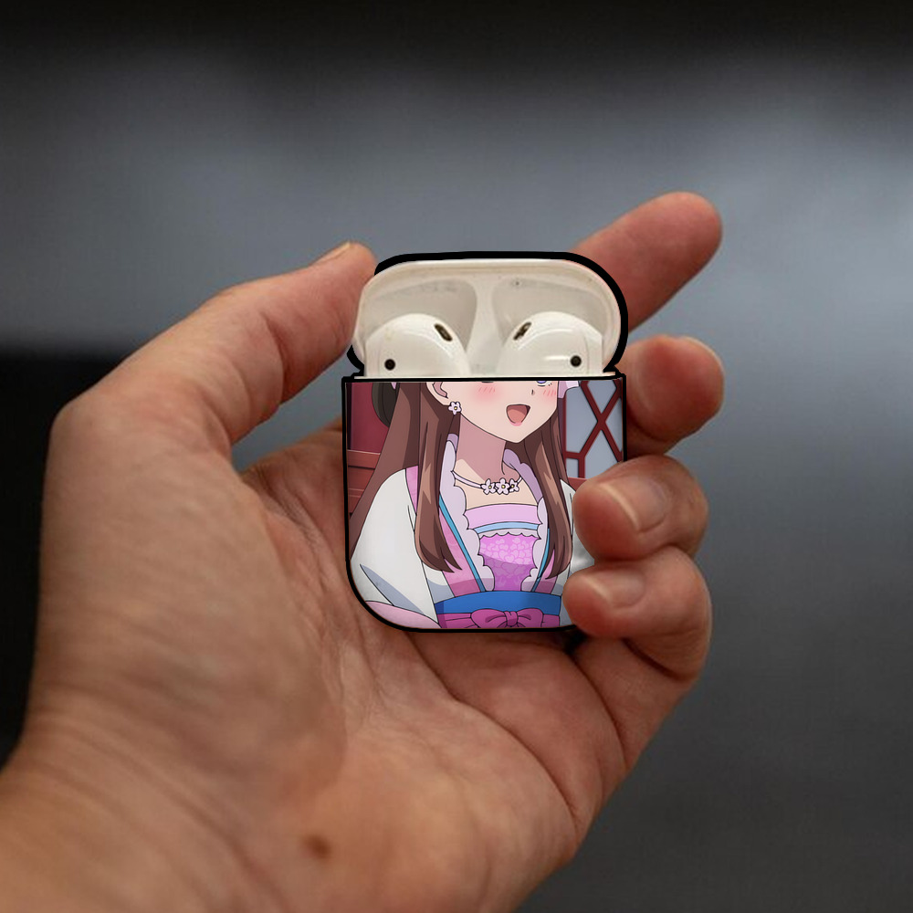 薬屋のひとりごと The Apothecary Diaries AirPods 第2世代保護ケース ハードシェル ブラック 耐衝撃・防指紋・カラビナ付き