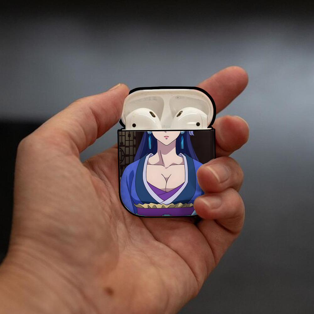 薬屋のひとりごと The Apothecary Diaries AirPods 第2世代保護ケース ハードシェル ブラック 耐衝撃・防指紋・カラビナ付き
