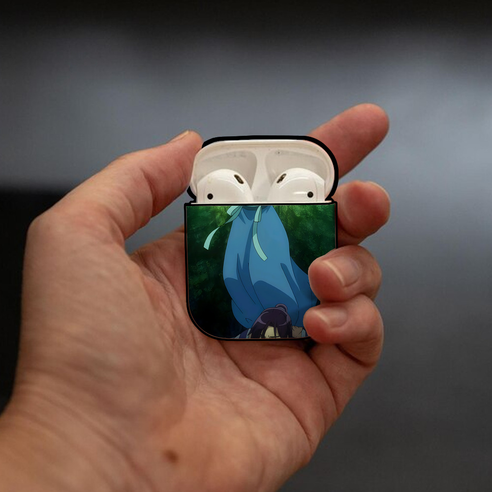 薬屋のひとりごと The Apothecary Diaries AirPods 第2世代保護ケース ハードシェル ブラック 耐衝撃・防指紋・カラビナ付き