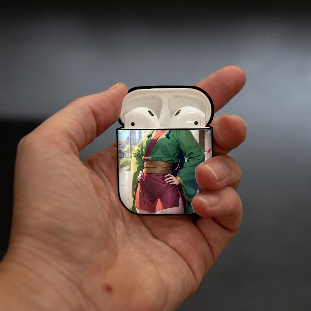 薬屋のひとりごと The Apothecary Diaries AirPods 第2世代保護ケース ハードシェル ブラック 耐衝撃・防指紋・カラビナ付き