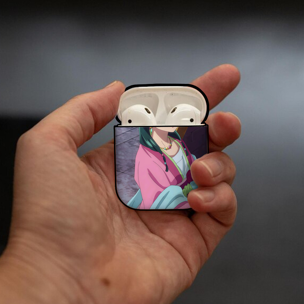 薬屋のひとりごと The Apothecary Diaries AirPods 第2世代保護ケース ハードシェル ブラック 耐衝撃・防指紋・カラビナ付き
