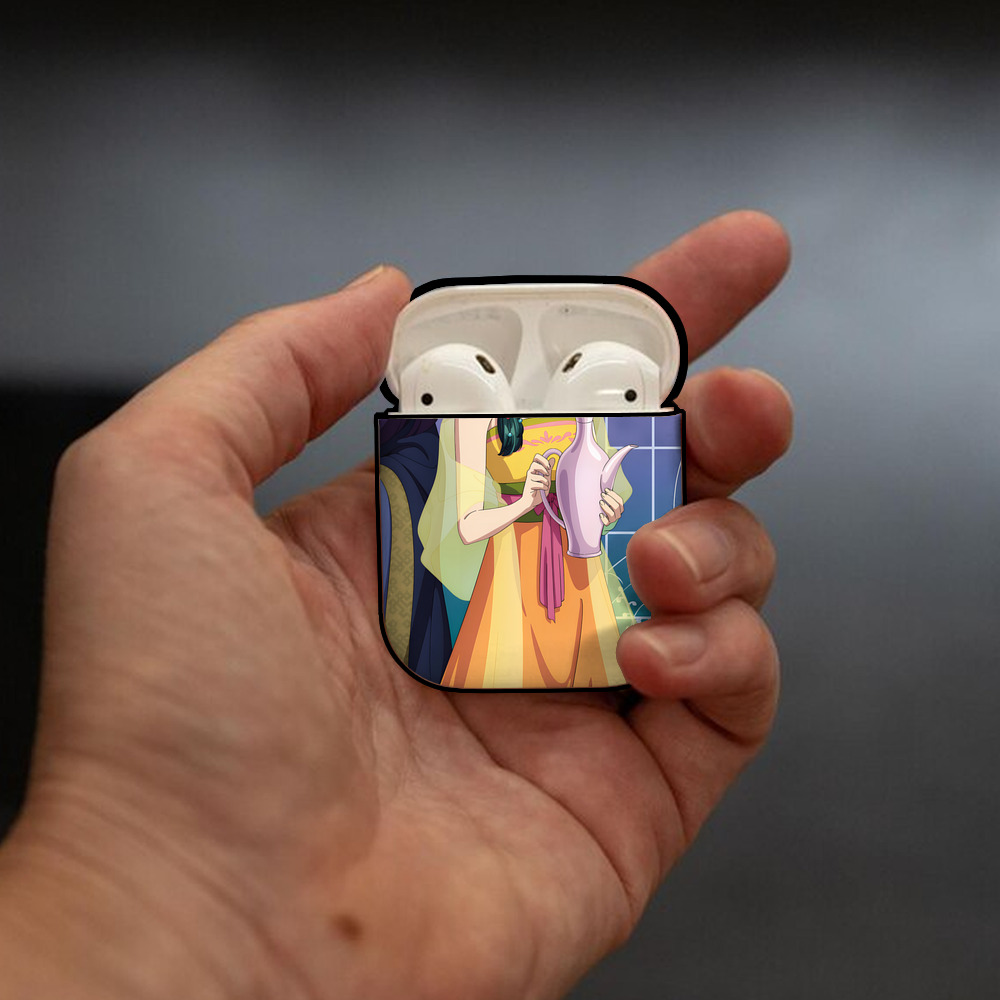 薬屋のひとりごと The Apothecary Diaries AirPods 第2世代保護ケース ハードシェル ブラック 耐衝撃・防指紋・カラビナ付き