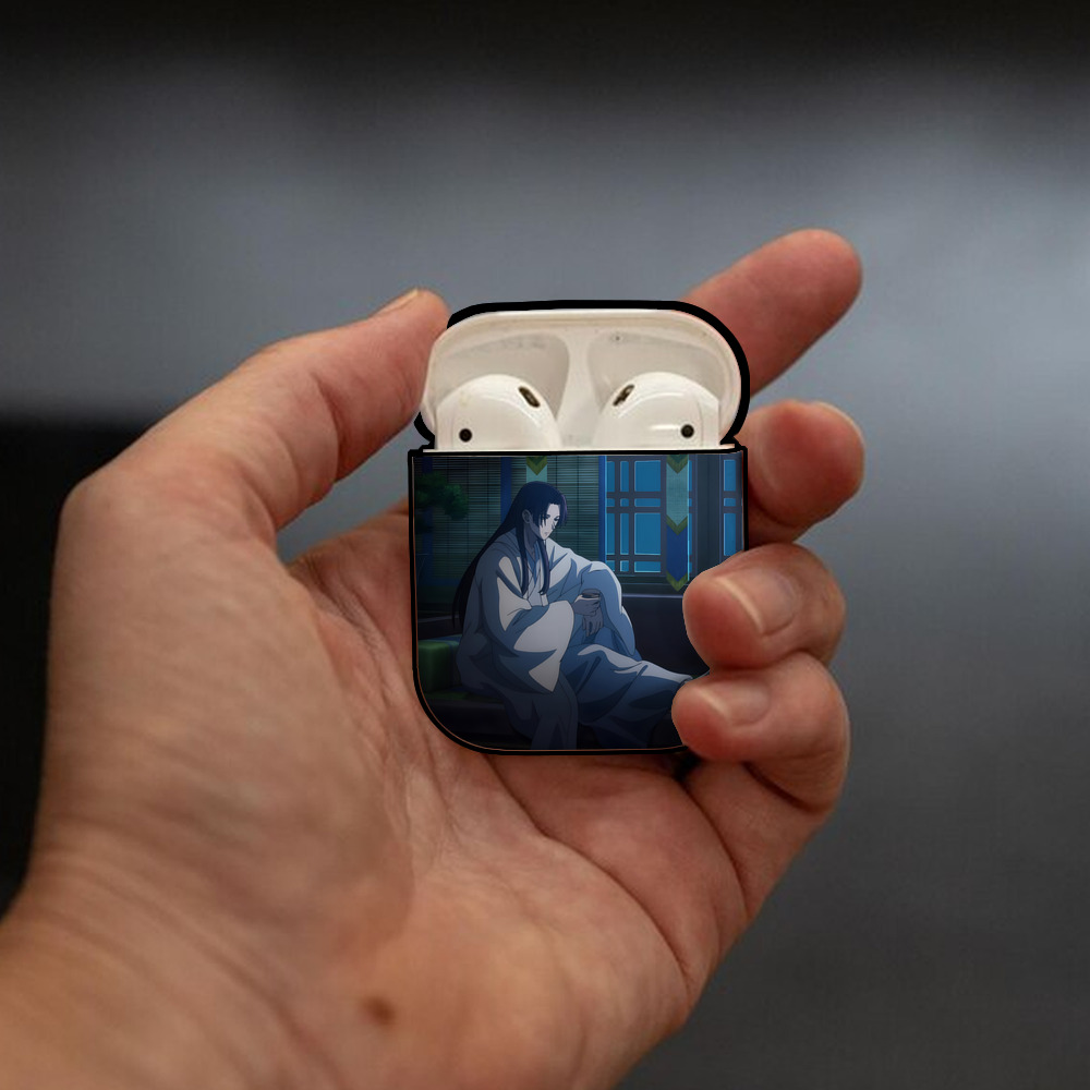 薬屋のひとりごと The Apothecary Diaries AirPods 第2世代保護ケース ハードシェル ブラック 耐衝撃・防指紋・カラビナ付き