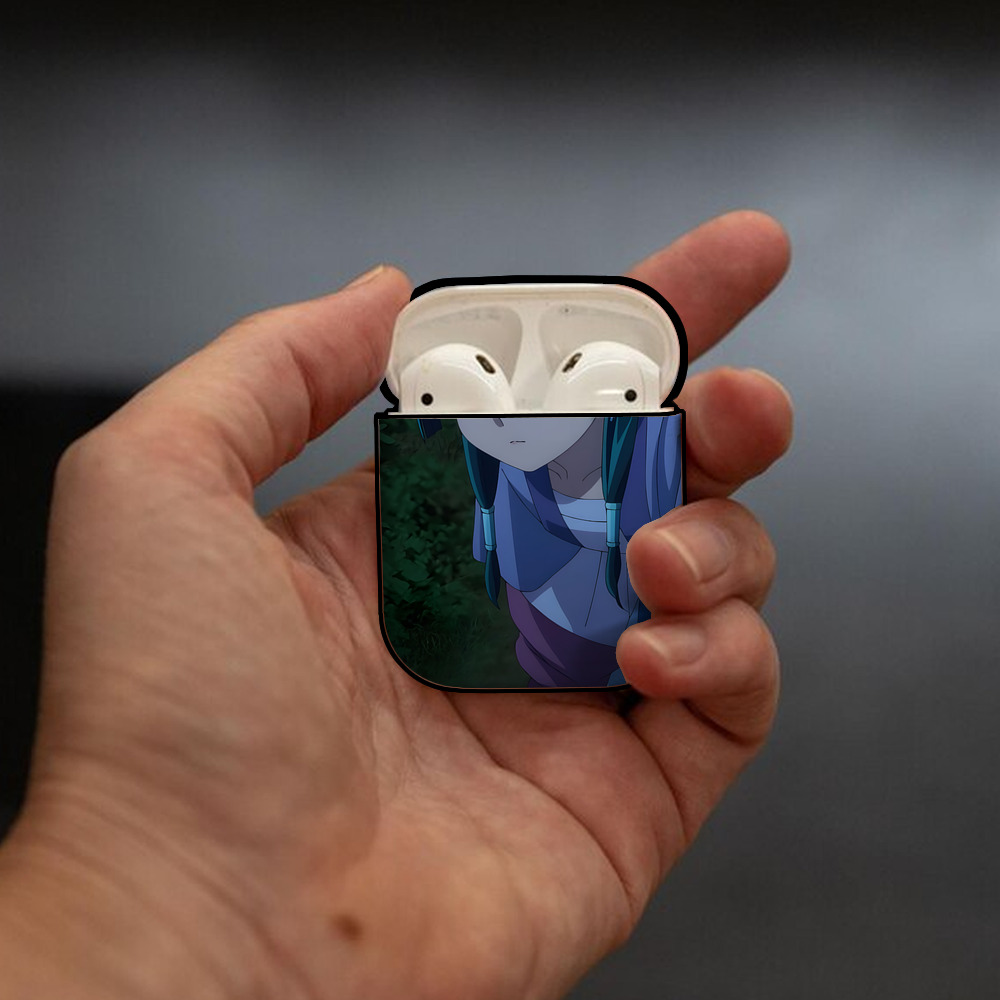 薬屋のひとりごと The Apothecary Diaries AirPods 第2世代保護ケース ハードシェル ブラック 耐衝撃・防指紋・カラビナ付き