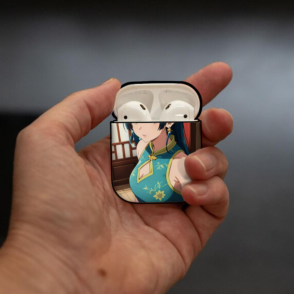 薬屋のひとりごと The Apothecary Diaries AirPods 第2世代保護ケース ハードシェル ブラック 耐衝撃・防指紋・カラビナ付き