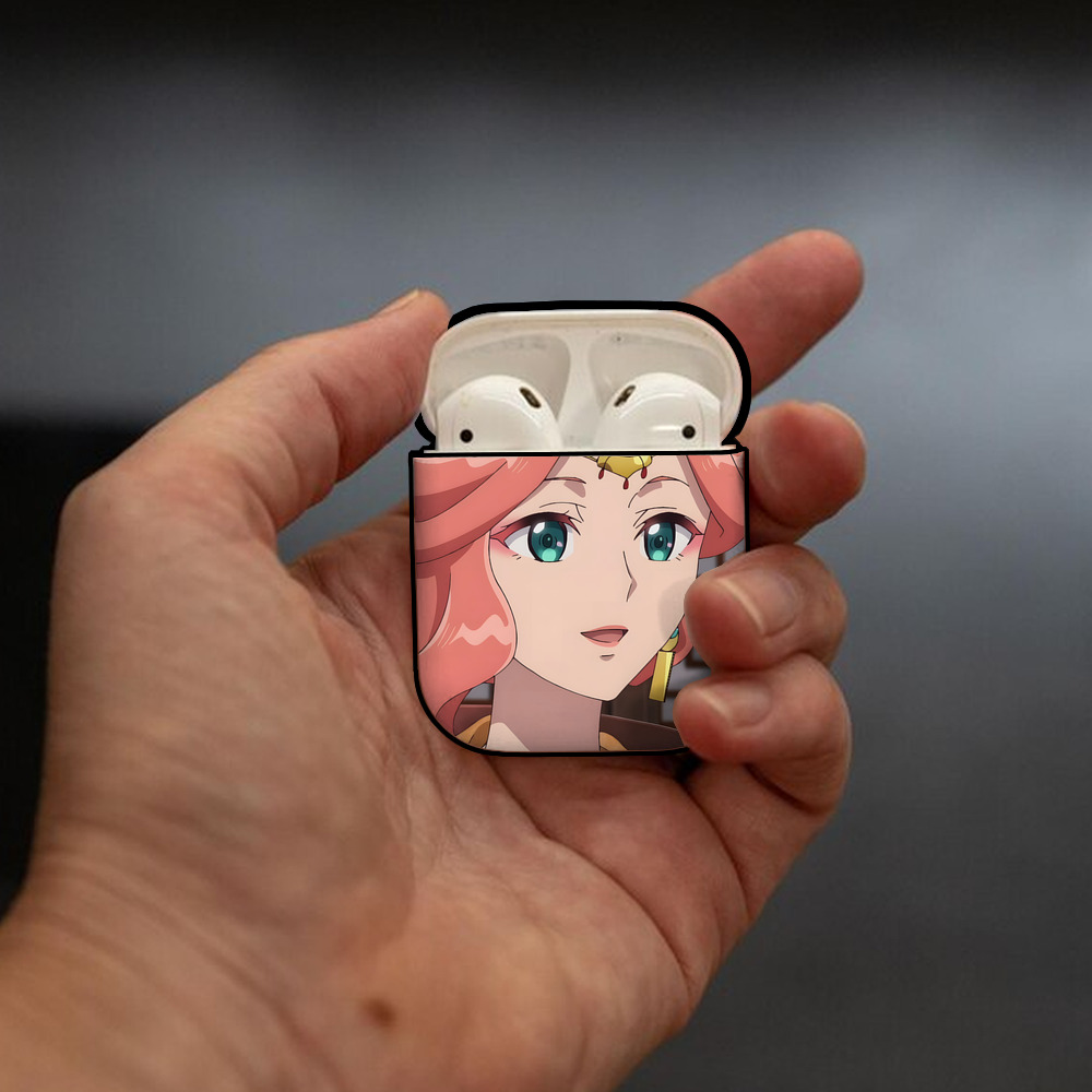 薬屋のひとりごと The Apothecary Diaries AirPods 第2世代保護ケース ハードシェル ブラック 耐衝撃・防指紋・カラビナ付き
