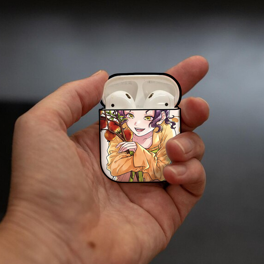 薬屋のひとりごと The Apothecary Diaries AirPods 第2世代保護ケース ハードシェル ブラック 耐衝撃・防指紋・カラビナ付き