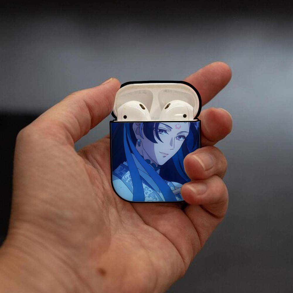 薬屋のひとりごと The Apothecary Diaries AirPods 第2世代保護ケース ハードシェル ブラック 耐衝撃・防指紋・カラビナ付き