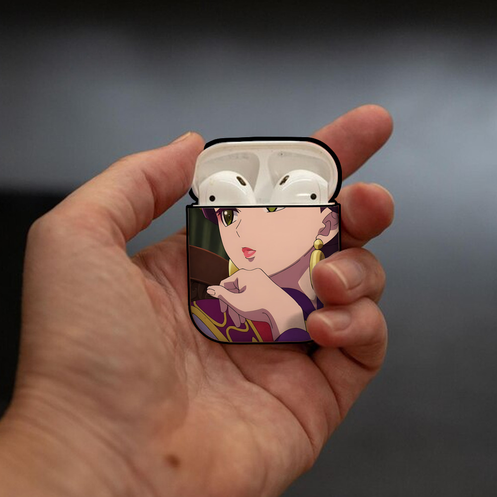 薬屋のひとりごと The Apothecary Diaries AirPods 第2世代保護ケース ハードシェル ブラック 耐衝撃・防指紋・カラビナ付き